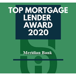 Top Mortgage Lender Award 2020 (Meridian Bank)